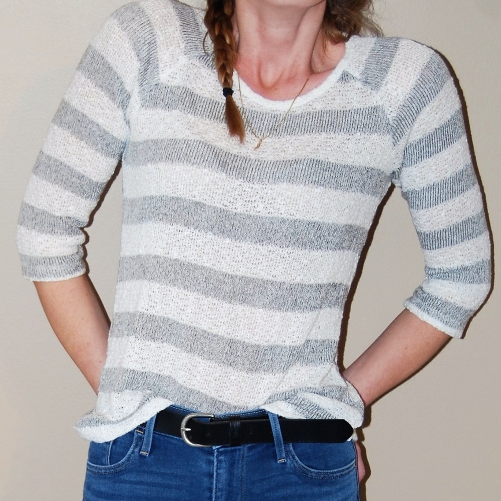 Janeric Black & Grey Sheer Sweater